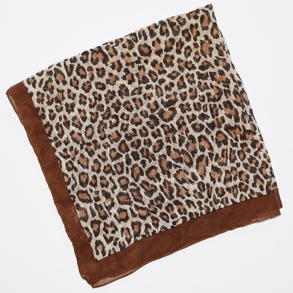 Accessory Street Accessories - BOGO 50% OFF Leopard Print Small Square Scarf